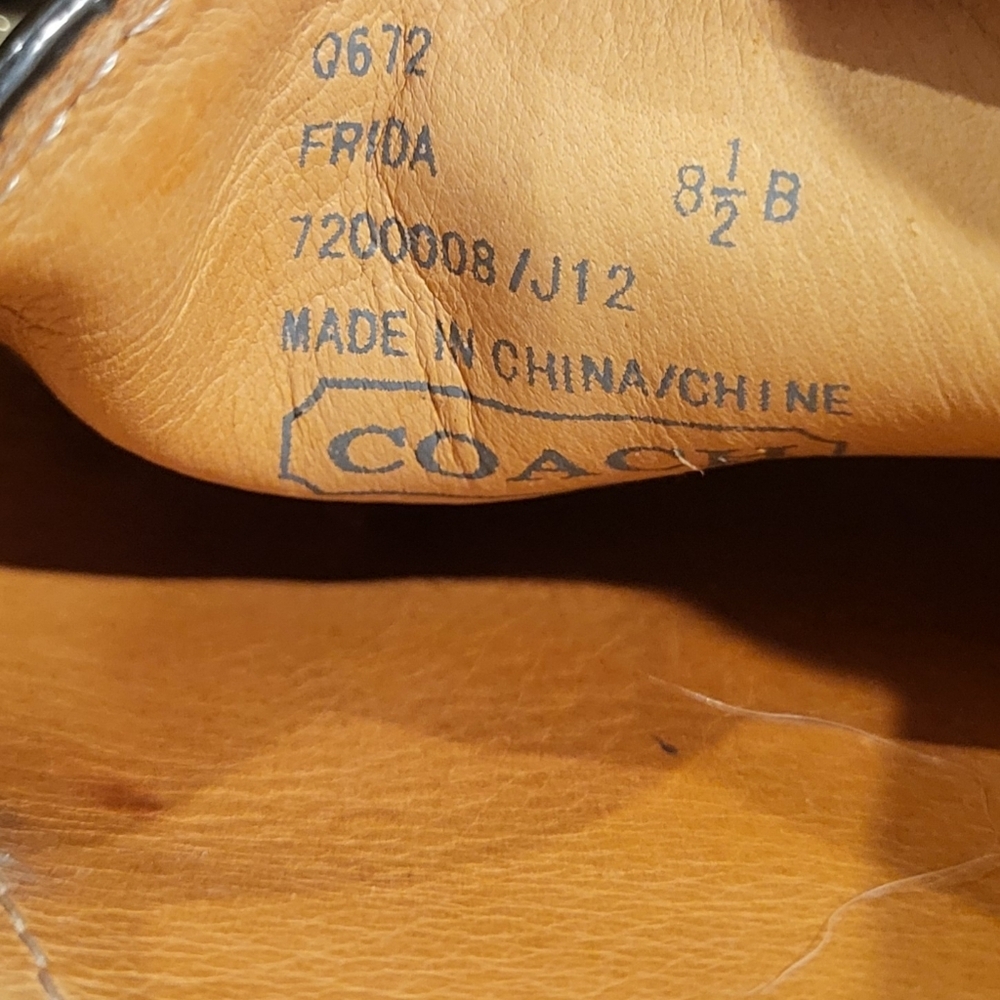 Coach Frida Signature Logo Monogram Canvas Driving Loafer Size 8.5 B - Picture 8 of 8